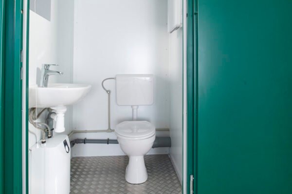 1+1 Double Mains Toilet 8ft x 5ft (RAL 6005) - Image 2