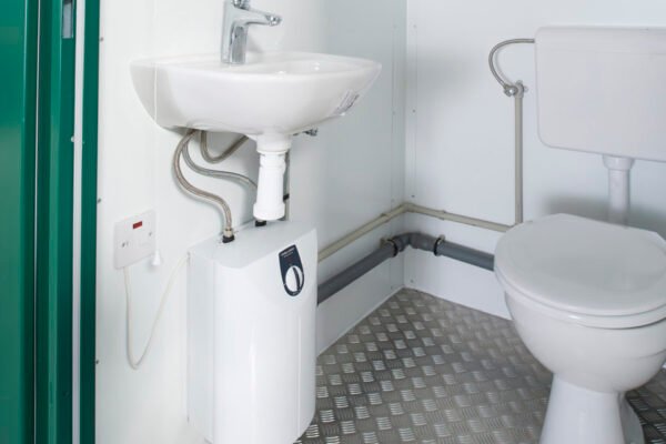 1+1 Double Mains Toilet 8ft x 5ft (RAL 6005) - Image 3