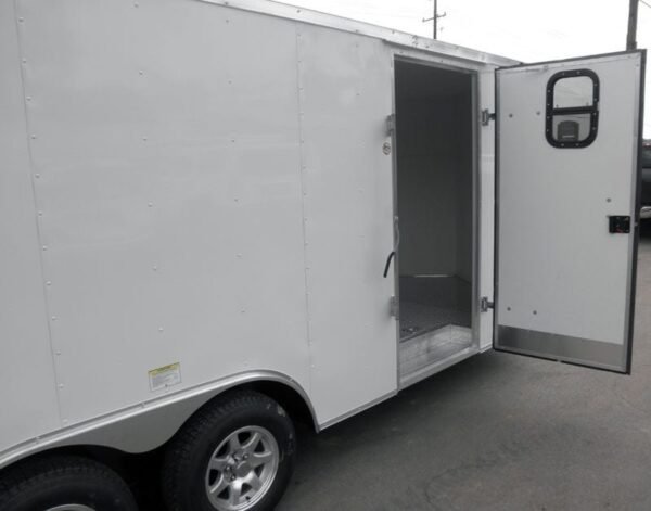 Enclosed Trailer 8.5’x18′ White – Equipment Car Bike Hauler Storage