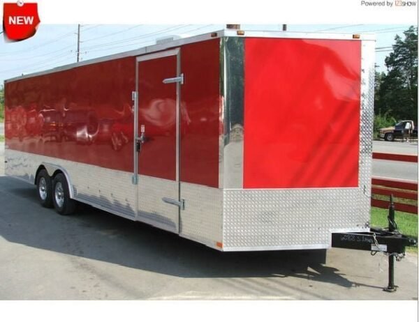 Enclosed Trailer 8.5’x26′ Red – Motorcycle Car Lawn Equipment Hauler Storage - Image 3