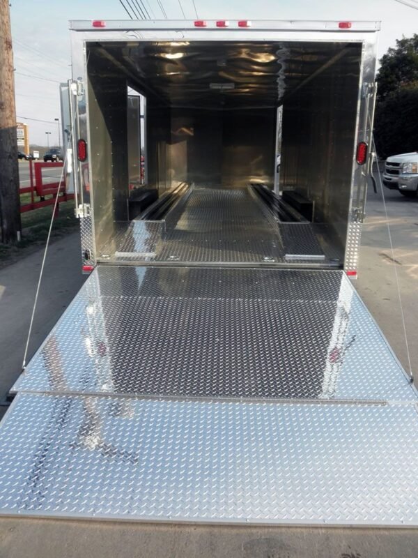 Enclosed Trailer 8.5’x24′ White – Cargo Bike Car Hauler Storage - Image 7