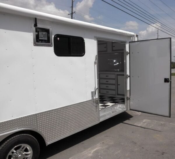 Enclosed Trailer 8.5’x24′ White – Lawn Mower Car Bike Hauler Storage - Image 6