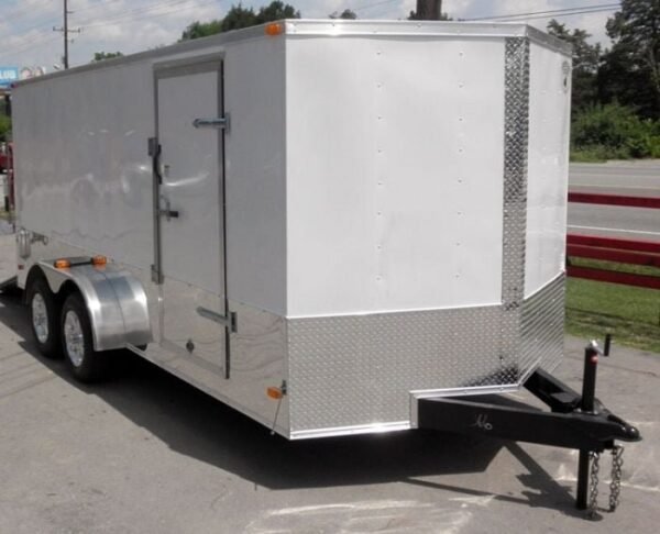 Enclosed Trailer 7’x16′ – V-Nose Motorcycle Lawn Mower Storage - Image 5