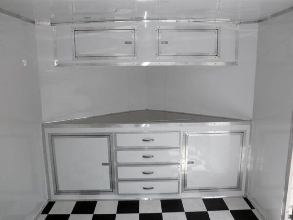 Enclosed Trailer 8.5’x24′ White – Lawn Mower Car Bike Hauler Storage - Image 5