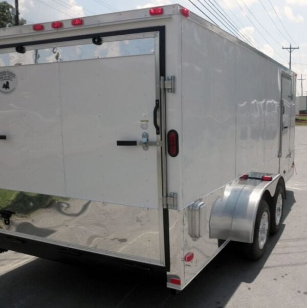 Enclosed Trailer 7’x16′ – V-Nose Motorcycle Lawn Mower Storage - Image 16
