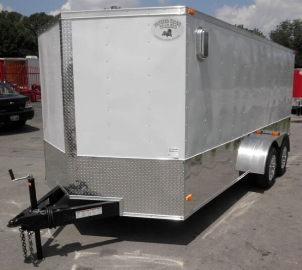Enclosed Trailer 7’x16′ – V-Nose Motorcycle Lawn Mower Storage - Image 19