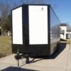 8.5×20 White V-Nose Enclosed Trailer with Blackout Pkg (2) 5,200lb Axles - Image 2
