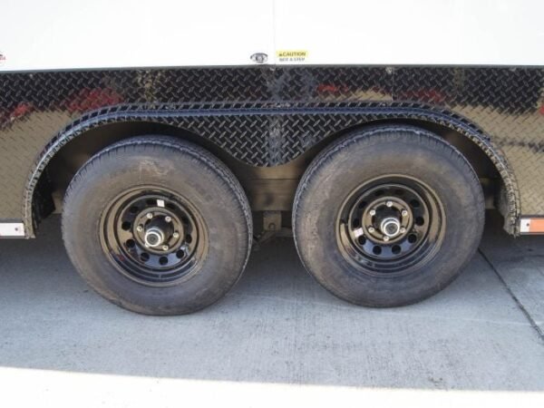 8.5×20 White V-Nose Enclosed Trailer with Blackout Pkg (2) 5,200lb Axles - Image 14