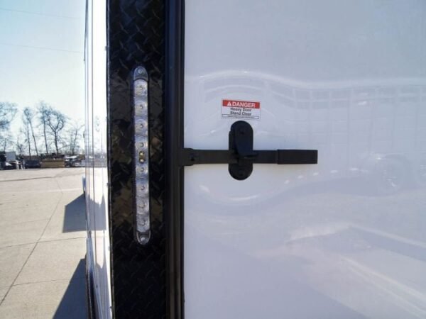 8.5×20 White V-Nose Enclosed Trailer with Blackout Pkg (2) 5,200lb Axles - Image 15