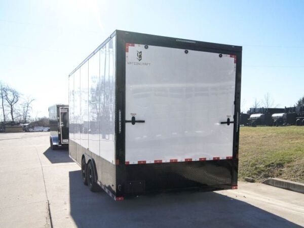 8.5×20 White V-Nose Enclosed Trailer with Blackout Pkg (2) 5,200lb Axles - Image 16
