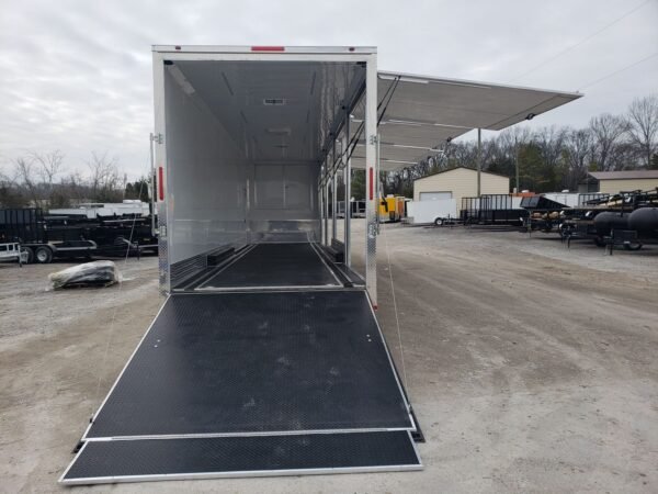 8.5′ x 48′ White Gooseneck Enclosed Trailer Storage - Image 5