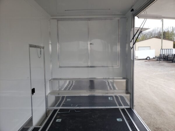 8.5′ x 48′ White Gooseneck Enclosed Trailer Storage - Image 2
