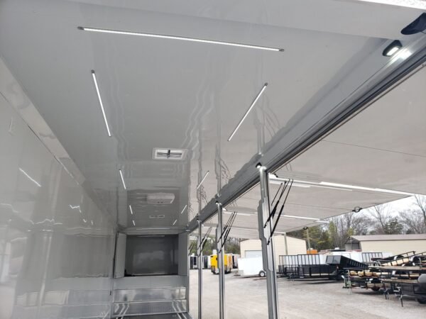8.5′ x 48′ White Gooseneck Enclosed Trailer Storage - Image 12