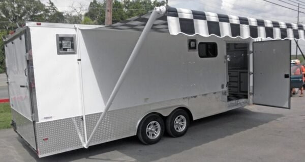 Enclosed Trailer 8.5’x24′ White – Lawn Mower Car Bike Hauler Storage - Image 2