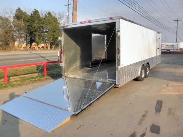 Enclosed Trailer 8.5’x24′ White – Cargo Bike Car Hauler Storage - Image 13