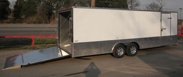 Enclosed Trailer 8.5’x24′ White – Cargo Bike Car Hauler Storage - Image 12