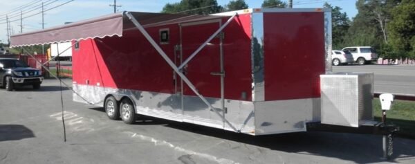 Enclosed Trailer 8.5’x26′ Red – Motorcycle Car Bike Hauler Storage - Image 3