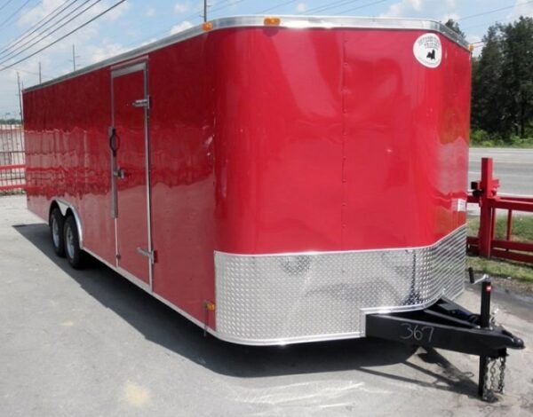 Enclosed Trailer 8.5’x24′ Red – Motorcycle Trailer Car Truck Argo ATV Hauler Storage - Image 13