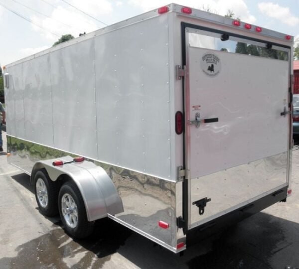 Enclosed Trailer 7’x16′ – V-Nose Motorcycle Lawn Mower Storage