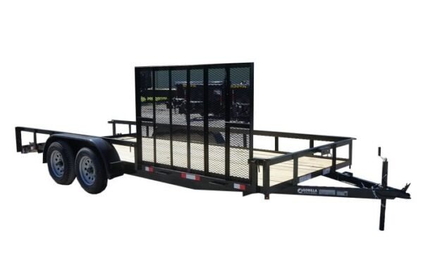 6.4×18 Dovetail Utility Trailer with Side Gate (2) 3,500lb Axle - Image 2