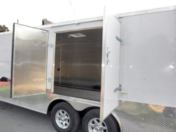Enclosed Trailer 8.5’x24′ White – Cargo Bike Car Hauler Storage - Image 5
