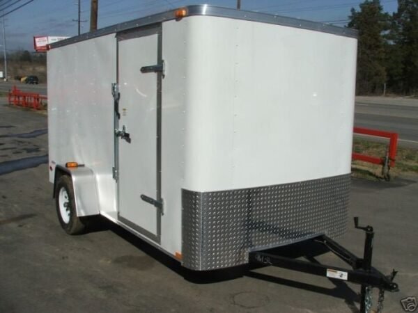 Enclosed 6’x12′ Trailer with Drop Gate Storage