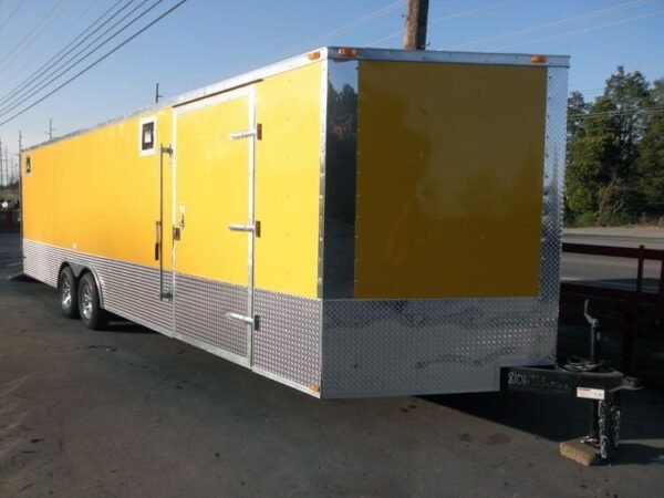 Enclosed Trailer 8.5’x26′ Yellow – Bike Motorcycle Car Hauler Storage - Image 3