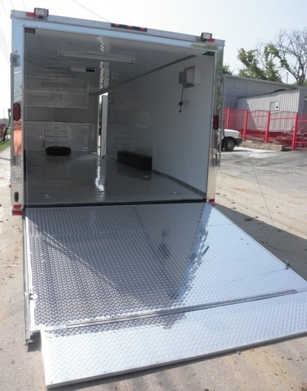 Enclosed Trailer 8.5’x26′ White – Car Motorcycle Hauler Storage - Image 3