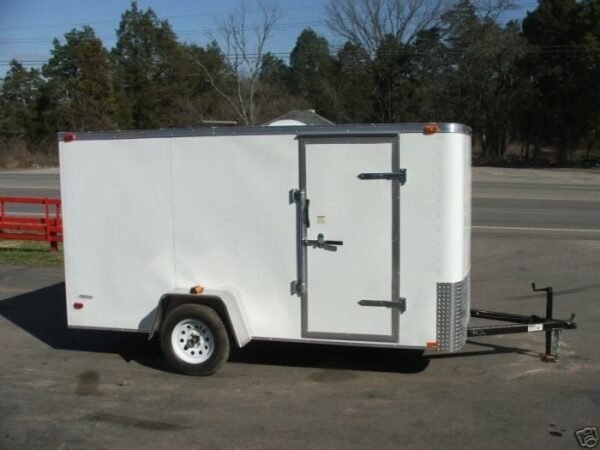 Enclosed 6’x12′ Trailer with Drop Gate Storage - Image 2