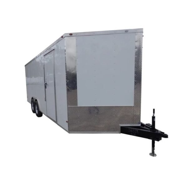 Enclosed Trailer 8.5′ x 20′ White 3500lb Axles – Cargo Hauler Storage
