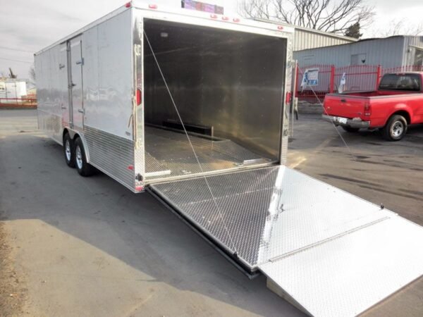 Enclosed Trailer 8.5’x24′ White – Cargo Bike Car Hauler Storage - Image 3