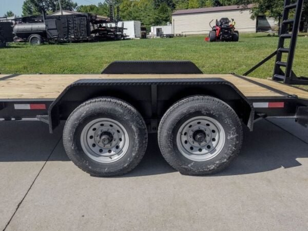 7×16 Gooseneck Equipment Trailer (2) 7K Axles with Stand-Up Ramps - Image 14