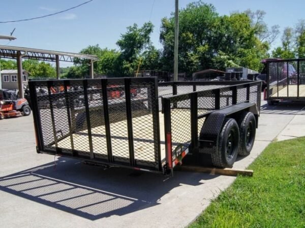 6.4×12 Dovetail Utility Trailer with 2ft Mesh Sides (2) 3,500lb Axles - Image 5