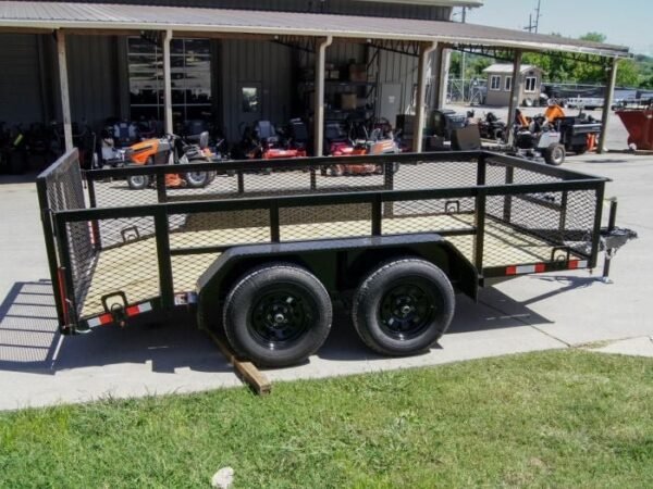 6.4×12 Dovetail Utility Trailer with 2ft Mesh Sides (2) 3,500lb Axles - Image 6