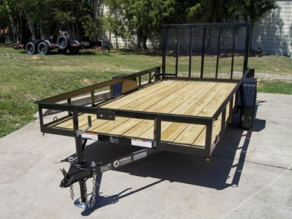 6.4×14 Straight Deck Utility Trailer 3,500lb Axles Tall Gate - Image 2
