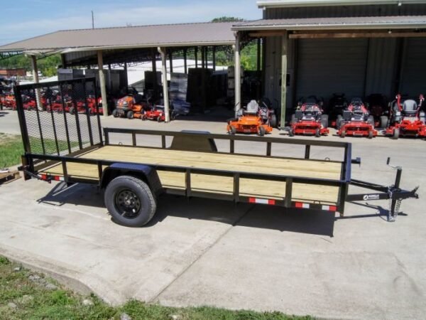 6.4×14 Straight Deck Utility Trailer 3,500lb Axles Tall Gate