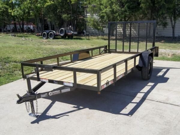 6.4×14 Straight Deck Utility Trailer 3,500lb Axles Tall Gate - Image 10
