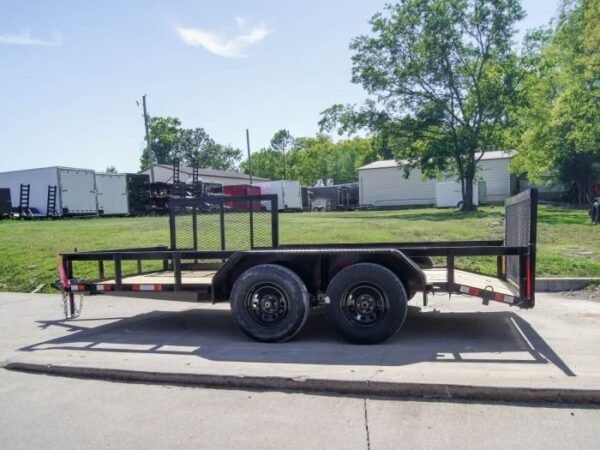 7×14 Utility Trailer with Side Gate and Dbl Brake (2) 3,500lb Axle - Image 4