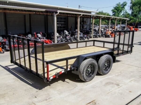 7×14 Utility Trailer with Side Gate and Dbl Brake (2) 3,500lb Axle - Image 6