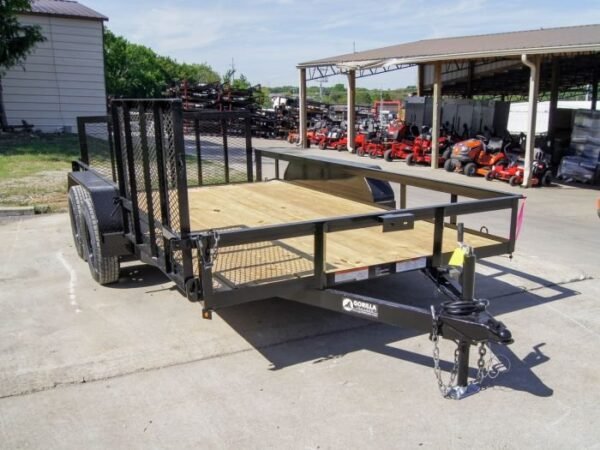 7×14 Utility Trailer with Side Gate and Dbl Brake (2) 3,500lb Axle - Image 7