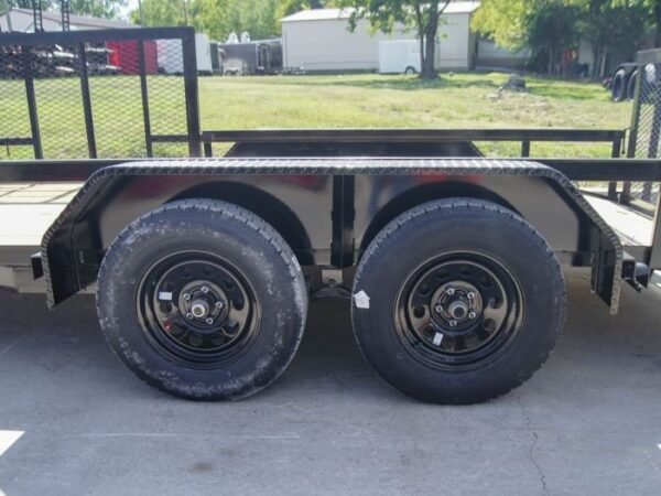 7×14 Utility Trailer with Side Gate and Dbl Brake (2) 3,500lb Axle - Image 11