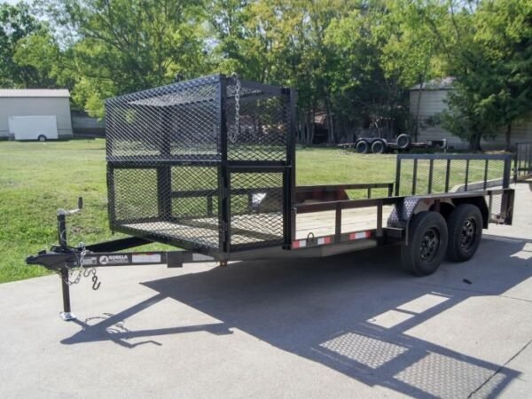 6.4×16 Dovetail Utility Trailer Stacked Baskets (2) 3500lb Axles