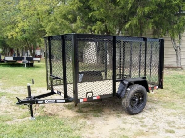 5×8 Straight Deck Utility Trailer with 4ft Mesh Side 3500lb Axle