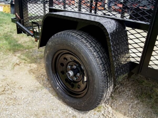 5×8 Straight Deck Utility Trailer with 4ft Mesh Side 3500lb Axle - Image 7