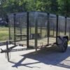 5×10 Straight Deck Utility Trailer 4ft Mesh Sides 3500lb Axle