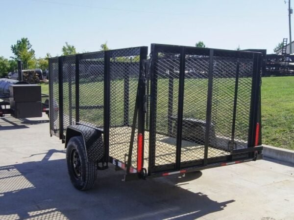 5×10 Straight Deck Utility Trailer 4ft Mesh Sides 3500lb Axle - Image 4