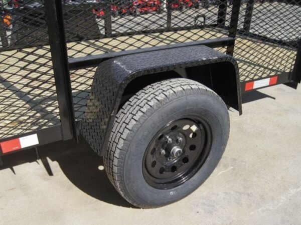 5×10 Straight Deck Utility Trailer 4ft Mesh Sides 3500lb Axle - Image 12