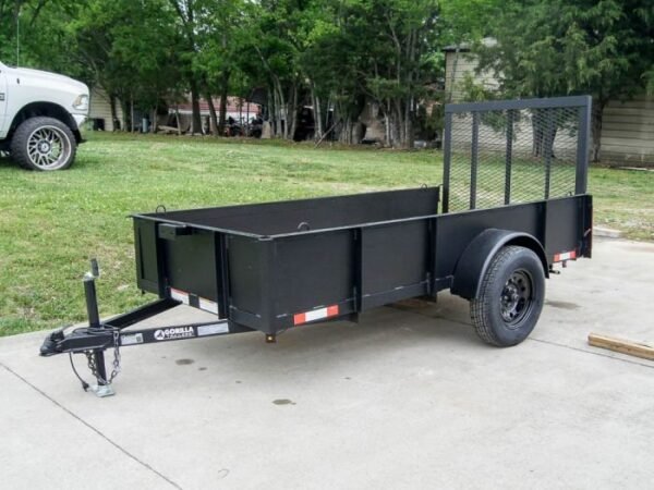 5′ X 10′ Utility Trailer Straight Deck 18″ Sides Tall Gate