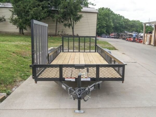 6.4×20 Utility Trailer with Side Gate and 18″ Mesh (2) 3,500lb Axles - Image 2