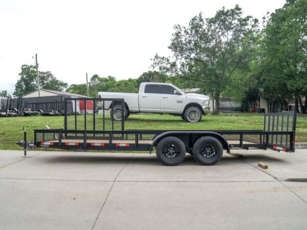 6.4×20 Utility Trailer with Side Gate and 18″ Mesh (2) 3,500lb Axles - Image 3